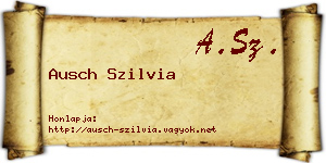 Ausch Szilvia névjegykártya